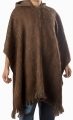 Rustic hooded Poncho - Alpaca Wool