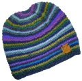 Hand knitted rainbow hat Large size