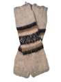 Combed Legwarmers - Natural Llama Wool